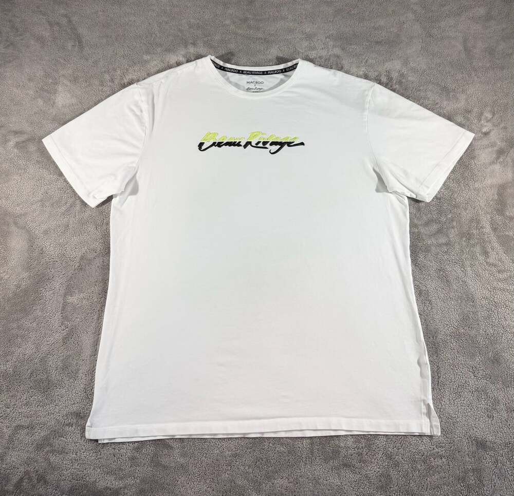 Maczoo x Beau Rivage White Soft Stretch Short Sleeve T-Shirt Men's 2XL